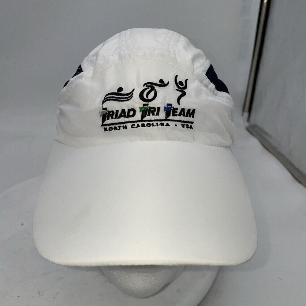 Triad Tri Team North Carolina USA Hat Cap White Adult Used Adjustable